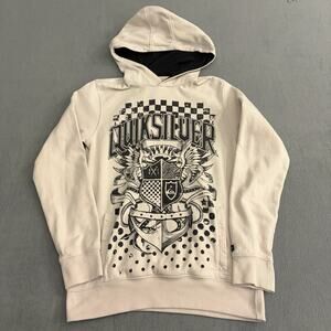 Vintage 2000s Y2K Quicksilver Surf Style Skateboard Pull Over Hoodie S